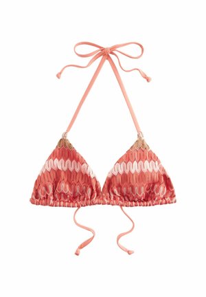 Next REGULAR FIT - Bikiniöverdel - coral pink crochet