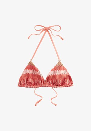 Next REGULAR FIT - Bikinitop - coral pink crochet