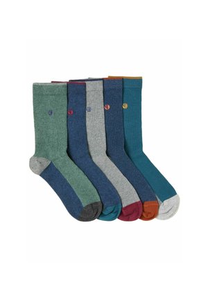 5 PAIRS OF COLOUR BLOCK  - Socken - navy
