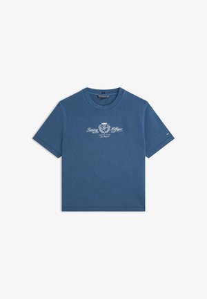 Tommy Hilfiger, VARSITY CREST MDRN C-NK SS TEE - VARSITY CREST - T-Shirt print - dark blue