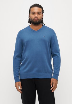 ESSENTIAL V NECK - Strikkegenser - aegean sea