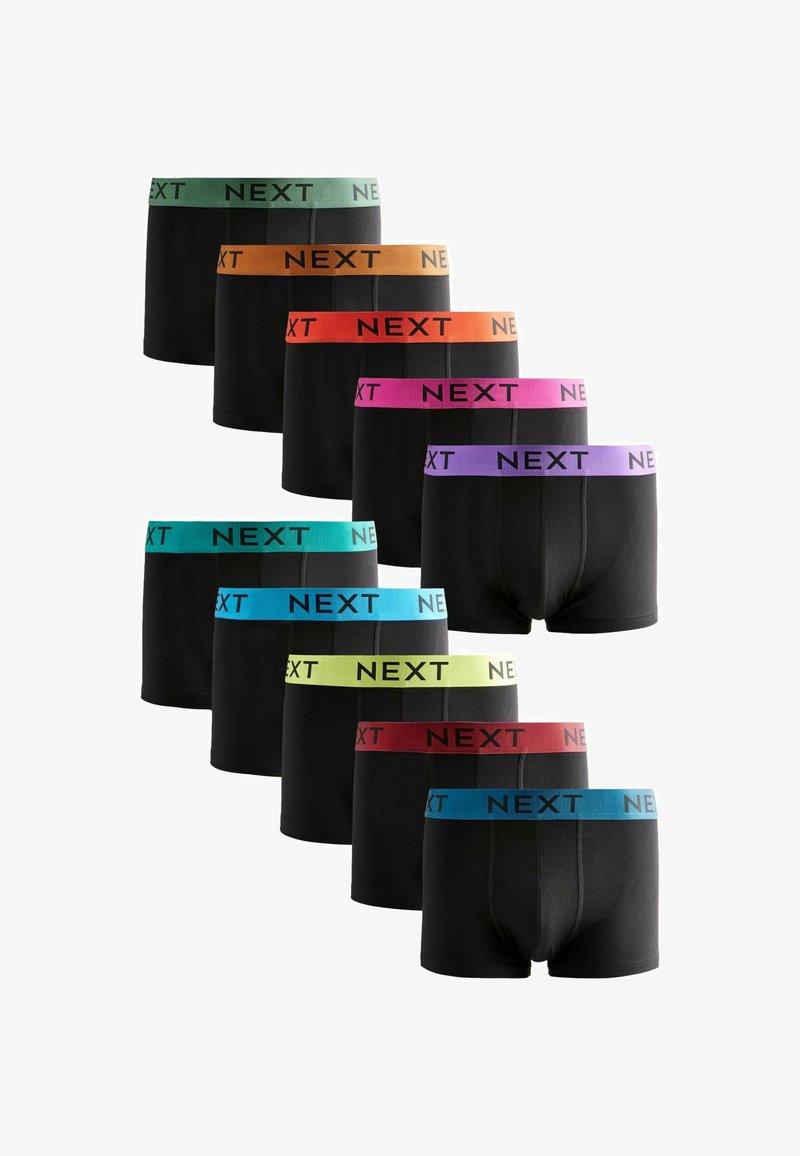 Next TEN PACK - Boxerky - black metallic green blue waistband