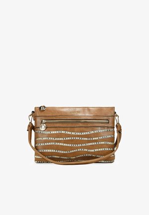 Bosanova, BOLSO DE HOMBRO TOSTADO CON CREMALLERA Y TACHAS - Bolso de mano - tostado