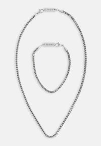 CURB CHAIN UNISEX SET   - Armbånd - silver-colored