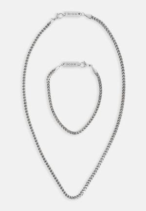 CURB CHAIN UNISEX SET   - Käevõru - silver-colored