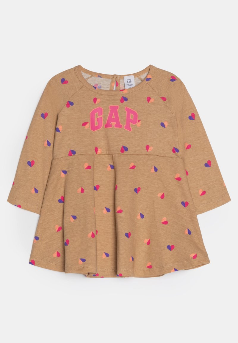 GAP LOGO TODDLER GIRL Robe en jersey camel beige/beige ZALANDO.FR