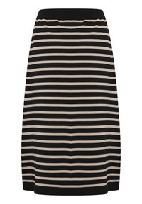 Saint Tropez MILASZ STRIPED - A-vonalú szoknya - black