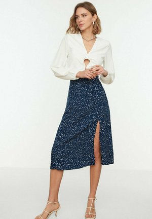 Falda acampanada - navy blue