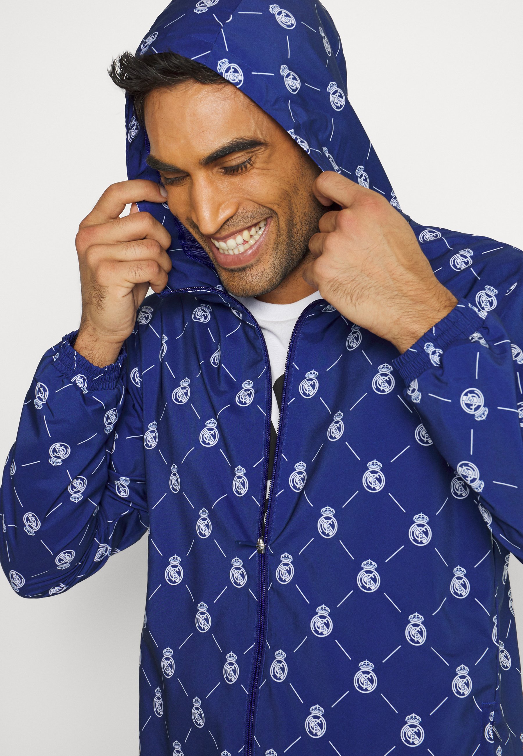 Adidas Real Madrid Windbreaker - Blue - Size XS - Men