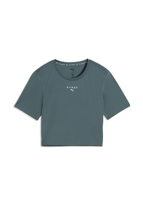 PUMA W X HYROX PWRMODE CROP TEE - Sports T-shirt - herb garden — photo 3