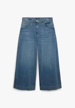 Fiorella Rubino, JEANS WIDE LEG LAVAGGIO USED - Wide Leg - blu