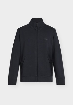 BOSS, SKAZ - Bluză de molton cu fermoar - dark blue