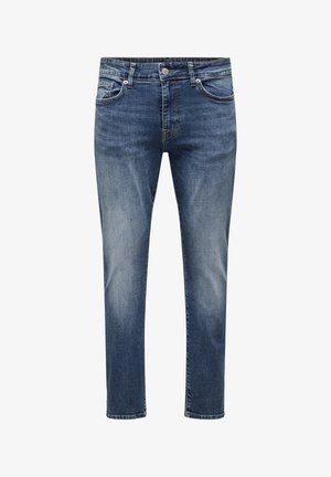 Only & Sons, Regular fit ONSWEFT Mid waist - Blugi slim fit - dark medium blue denim