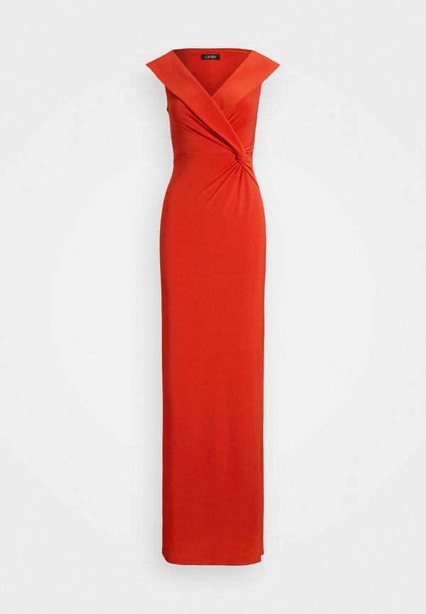 JERSEY OFF THE SHOULDER GOWN - Occasion wear - bright vermilion2