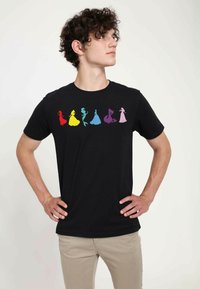 Disney PRINCESS DITSY PRINCESS UNISEX - T-shirts print - black