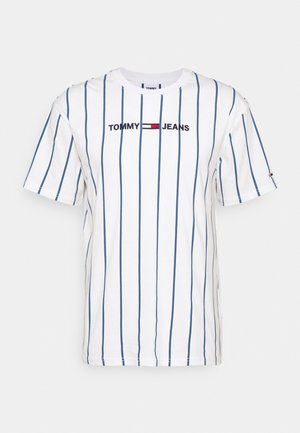 VERTICAL STRIPE LOGO TEE UNISEX - T-shirt imprimé - white/audacious blue