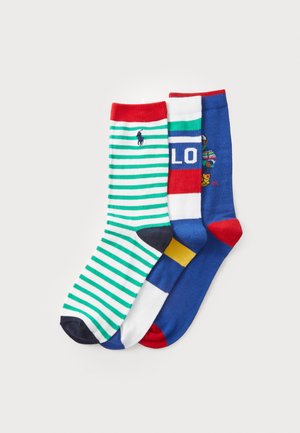 Polo Ralph Lauren CREW 3 PACK - Nogavice - blue/white/green/multi-coloured