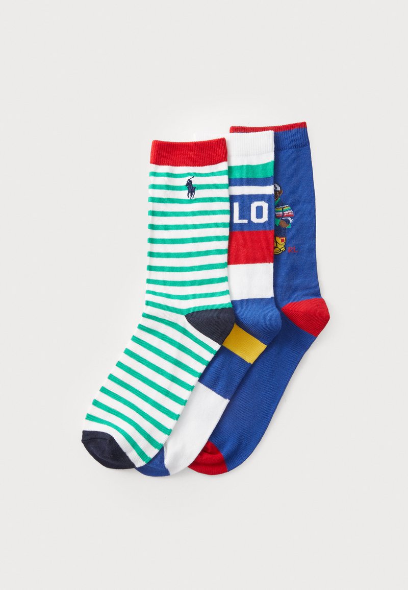 Polo Ralph Lauren CREW 3 PACK - Zeķes - blue/white/green/multi-coloured