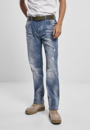 HERREN  - Egyenes szárú farmer - blue washed