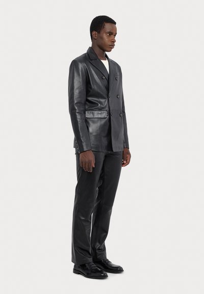 STUDIO ID ANTONIO - Giacca di pelle - black