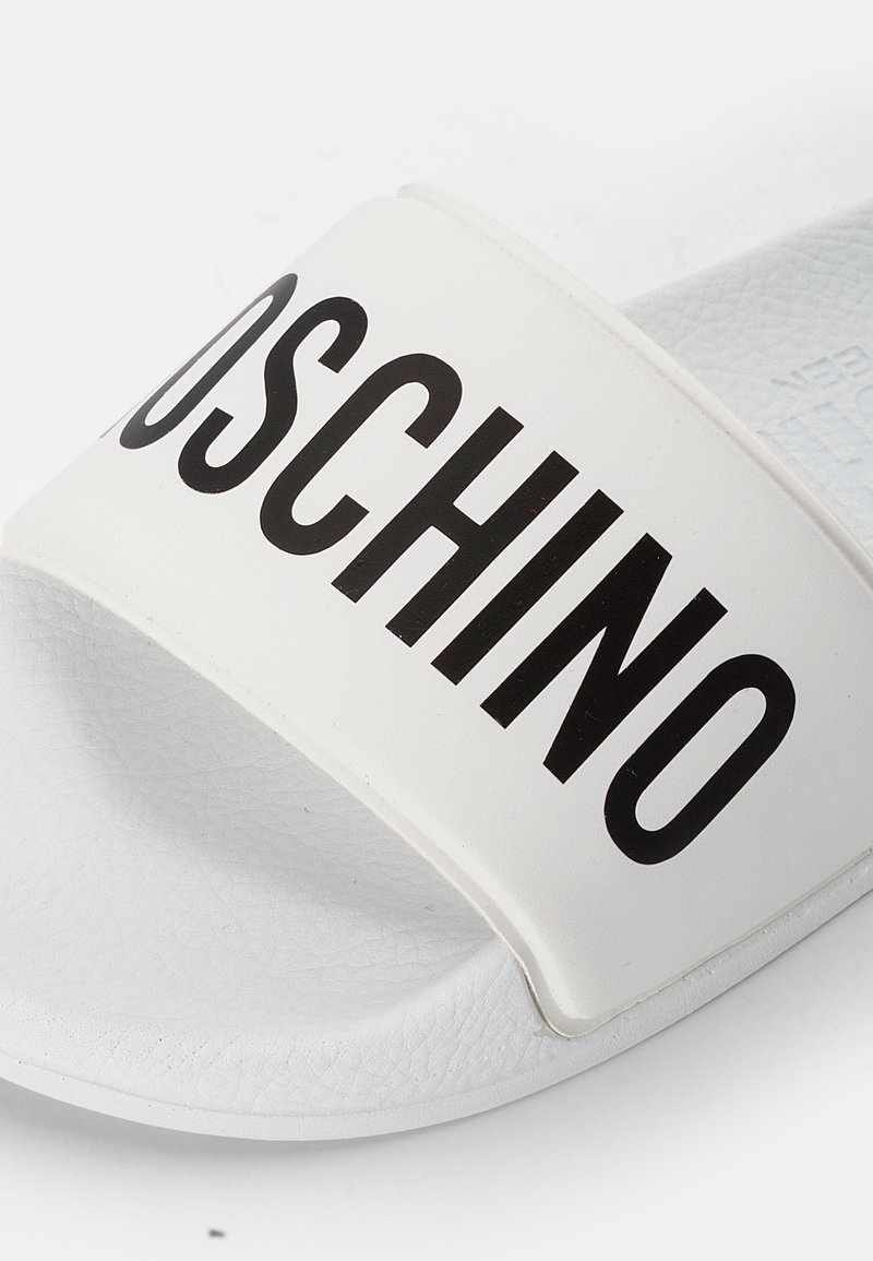 Kinder Sneaker | MOSCHINO Pantolette flach white/black/weiß - LR08154 Kinder Sneaker | MOSCHINO Pantolette flach white/black/weiß - LR08154