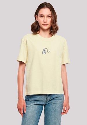 F4NT4STIC ALICE IM WUNDERLAND UHR HASE - T-Shirt print - softyellow