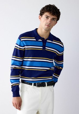 Next, STRIPED KNITTED RUGBY SHIRT - Jumper - blue