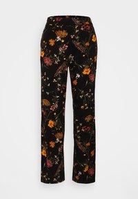 VMEASY WIDE PANTS LEO PRINT - Bukse - black