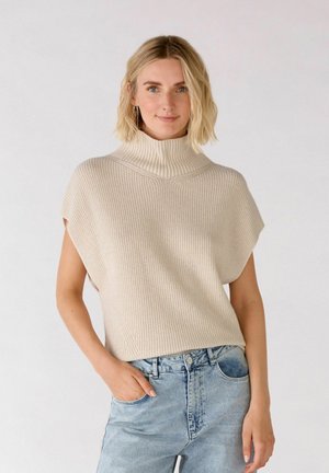 MIT STEHKRAGEN - Jumper - light beige mel