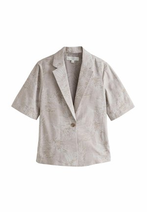 REGULAR FIT - JACQUARD SHORT SLEEVE - Blejzer - stone