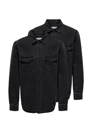 2PACK - Skjorter - dark grey denim