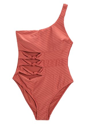 Koton ONE SHOULDER CUT OUT DETAIL - Maillot de bain - terracotta