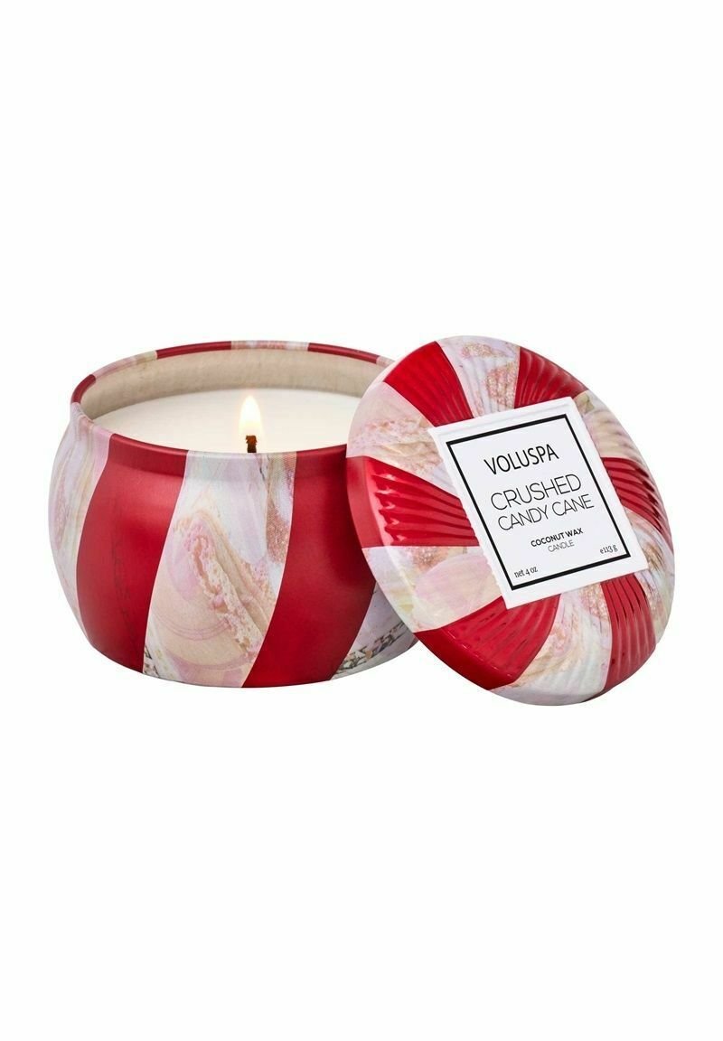 Voluspa CANDLE CRUSHED CANDY CANE 113G - Tuoksukynttilä - transparent