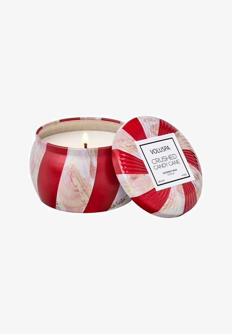 Voluspa CANDLE CRUSHED CANDY CANE 113G - Tuoksukynttilä - transparent