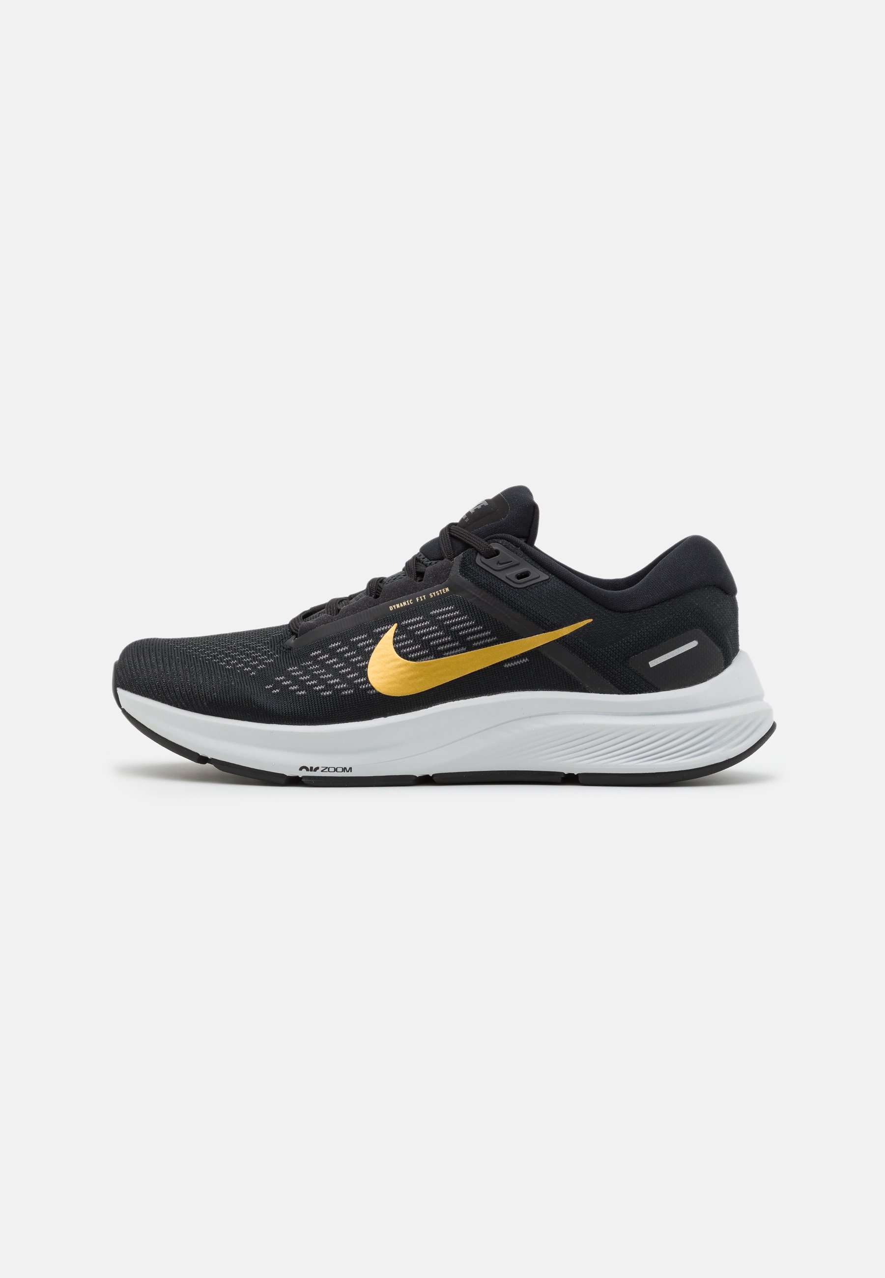 Nike Performance AIR ZOOM STRUCTURE 24 - Chaussures de running stables -  black/metallic gold coin/anthracite/photon dust/noir - ZALANDO.FR