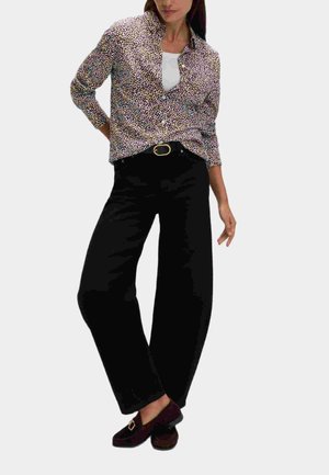 PRINTED COLLARED THROUGH - Blusa - ivory mix