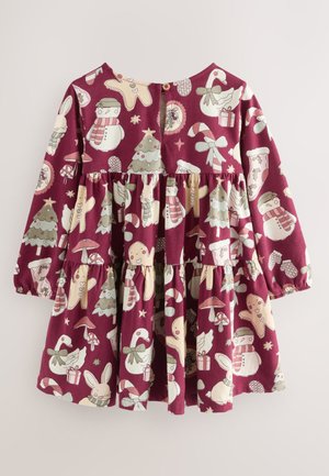 Next REGULAR FIT - LONG SLEEVE TIERED - Rochie din jerseu - red christmas
