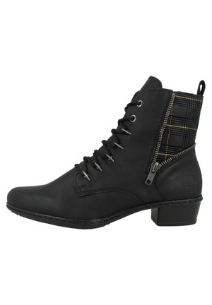 Schnürstiefelette - black