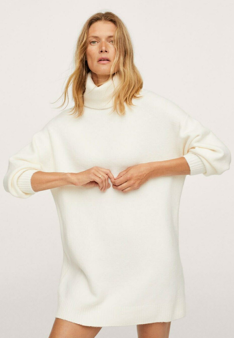 robe pull beige mango