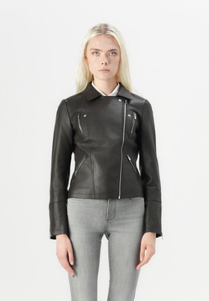 ONLGEMMA BIKER  - Faux leather jacket - chocolate torte