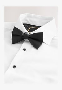 Geselecteerd, white textured black bow tie