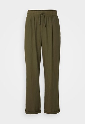 LINEN BLEND JOGGER - Bukse - khaki