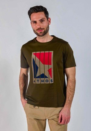 ZOOM MERCERISE - T-shirt imprimé - vert