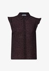 BLUSE MIT VOLANTÄRMELN UND LEO-PRINT - Chemisier - very berry