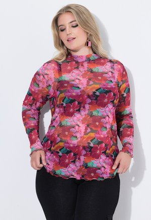 SLIM FIT LEO STEHKRAGEN LANGARM - Bluse - black