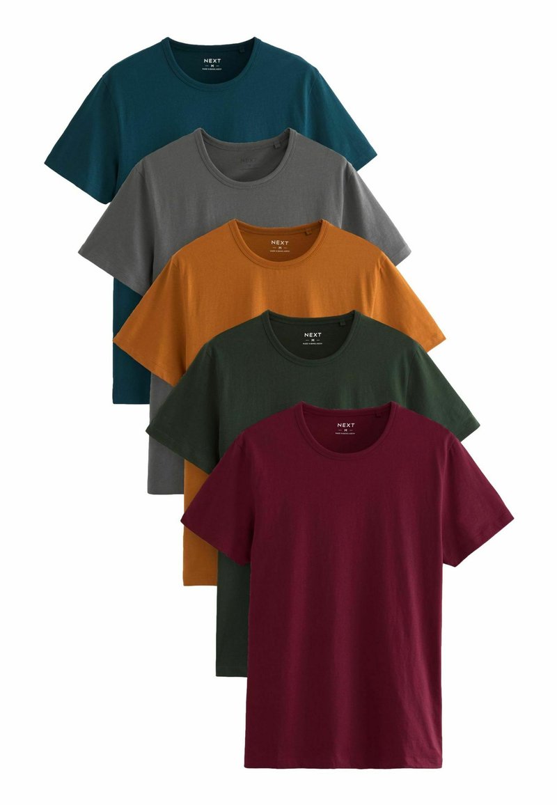 Next FIVE PACK - Basic póló - rich green blue orange grey