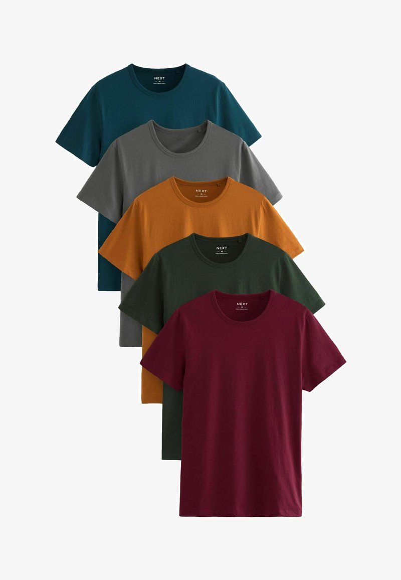 Next FIVE PACK - Tricou basic - rich green blue orange grey