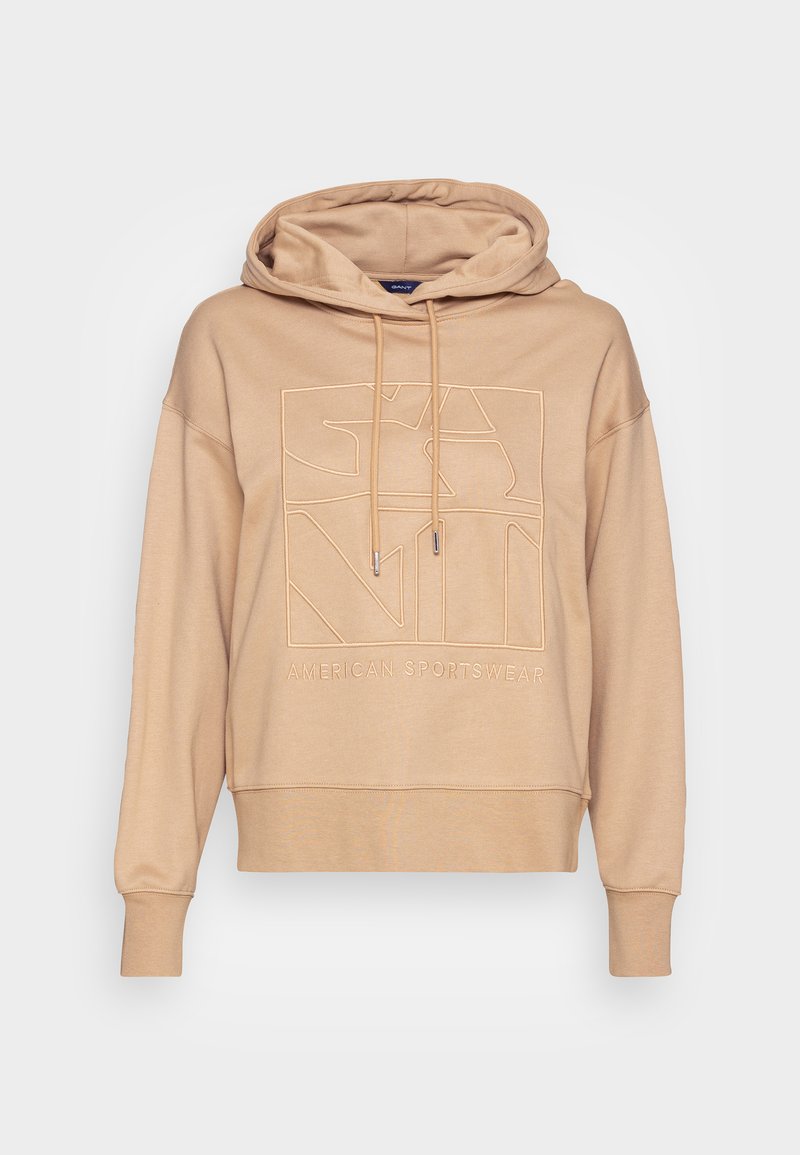 Damen Sweatshirts | GANT TONAL QUADRAT HOODIE Sweatshirt hazelwood beige/beige - NR77242 Damen Sweatshirts | GANT TONAL QUADRAT HOODIE Sweatshirt hazelwood beige/beige - NR77242