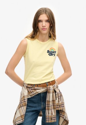 Superdry & Co VINTAGE RAINBOW - Top - island yellow