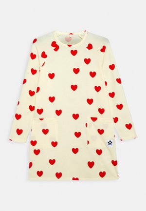 HEARTS DRESS - Jersey dress - off white